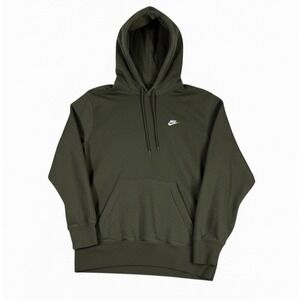 Nike Club Fleece Pullover Hoodie Sequoia Green  Mens Medium FN3859-355